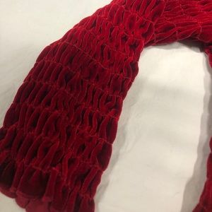 Vintage Ruched Velour Quarter Sleeve